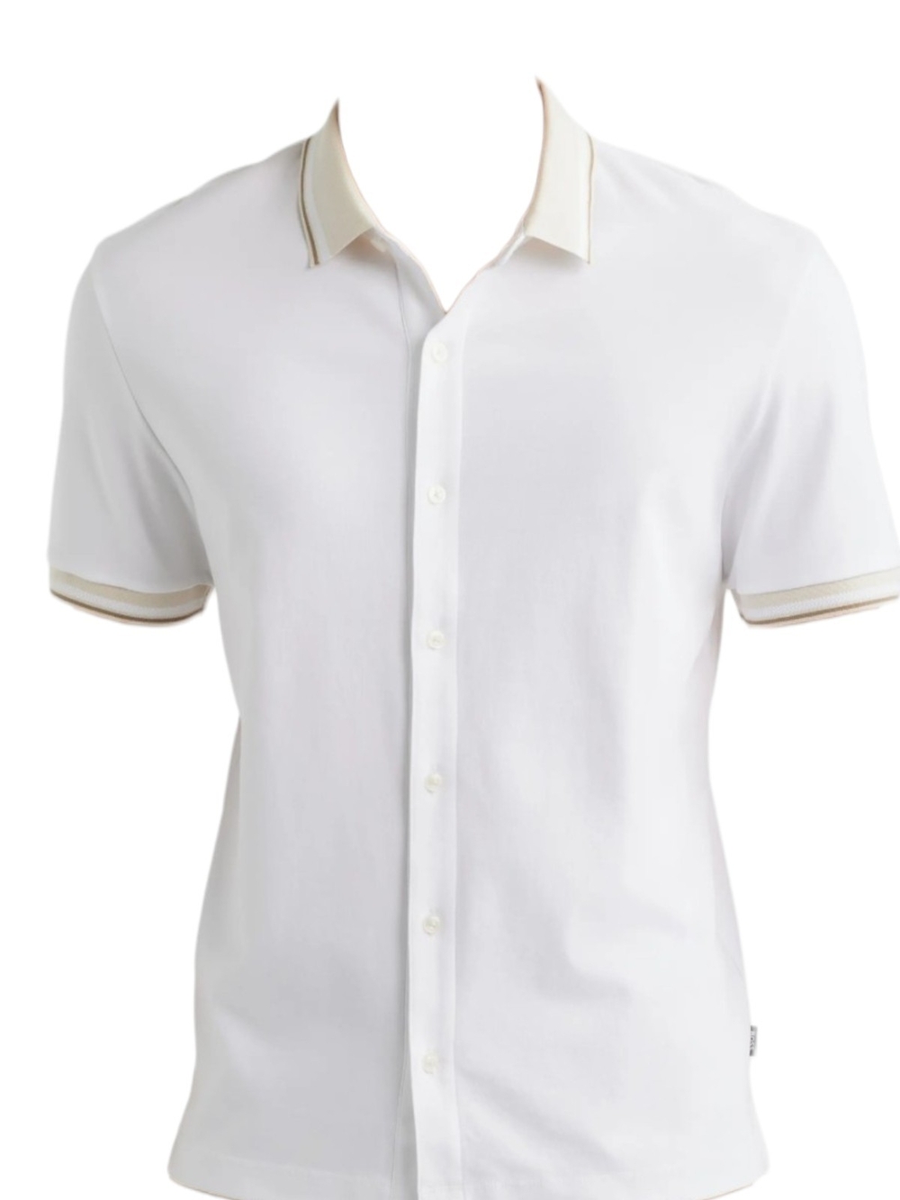 BOSS Hugo Boss Puno Short Sleeve Cotton Button-Up Shirt L